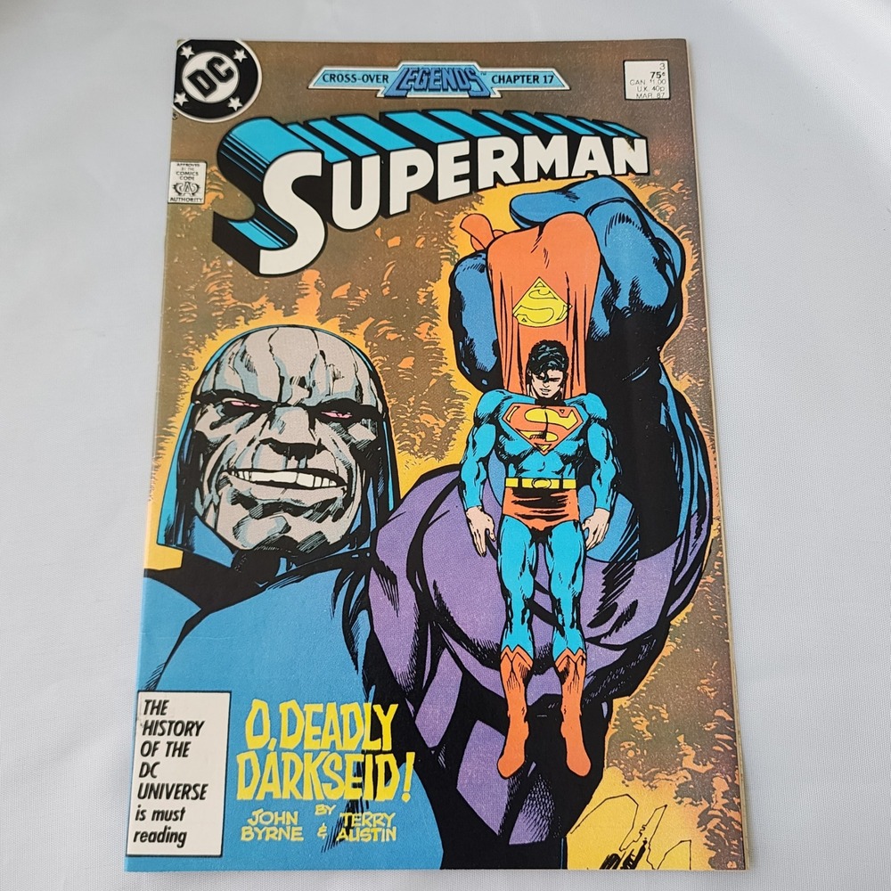 Superman #3 Comic 1987 DC Comics Legends Darkseid Byrne Austin Crossover‎ FN Key